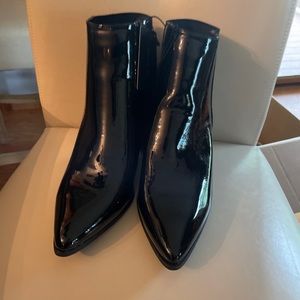Women’s Black Boot Heels. Forever 21. Patent Leather. Brand New. NWT!